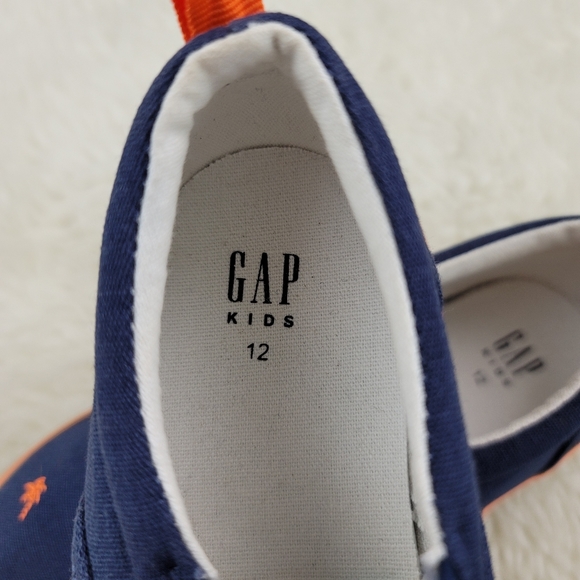 Gap Kids Embroidered Palm Trees Canvas Slip On Shoes Sz 12 - Picture 8 of 12